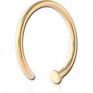 GOLD PVD 18K COATED SURGICAL STEEL OPEN NOSE RING PIERCING