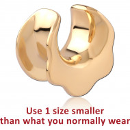GOLD PVD 18K COATED SURGICAL STEEL HALF TUNNEL