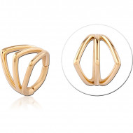 GOLD PVD 18K COATED SURGICAL STEEL HINGED SEGMENT RING