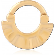 GOLD PVD 18K COATED SURGICAL STEEL HINGED SEPTUM CLICKER