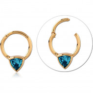STERLING SILVER 925 GOLD PLATED 18K JEWELED MULTI PURPOSE CLICKER