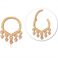 STERLING SILVER 925 GOLD PLATED 18K JEWELED MULTI PURPOSE CLICKER