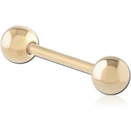 GOLD PVD 18K COATED TITANIUM BARBELL