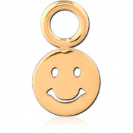 GOLD PVD 18K COATED TITANIUM SLIDING CHARM FOR HINGED SEGMENT RING