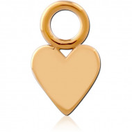 GOLD PVD 18K COATED TITANIUM SLIDING CHARM FOR HINGED SEGMENT RING