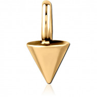 GOLD PVD 18K COATED TITANIUM SLIDING CHARM FOR HINGED SEGMENT RING