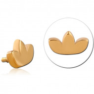 GOLD PVD 18K COATED TITANIUM MICRO ATTACHMENT FOR 1.2MM INTERNALLY THREADED PINS PIERCING