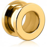 GOLD PVD COATED STAINLESS STEEL THREADED TUNNEL