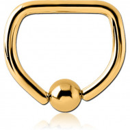 GOLD PVD COATED SURGICAL STEEL BALL CLOSURE D-RING