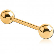 GOLD PVD COATED SURGICAL STEEL BARBELL