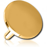 GOLD PVD COATED SURGICAL STEEL PUSH FIT DISC FOR BIOFLEX INTERNAL LABRET