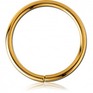 GOLD PVD COATED SURGICAL STEEL SEAMLESS RING PIERCING