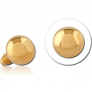 GOLD PVD COATED SURGICAL STEEL BALL FOR 1.6MM INTERNALLY THREADED PIN