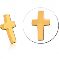 GOLD PVD COATED SURGICAL STEEL ATTACHMENT FOR 1.6MM INTERNALLY THREADED PINS