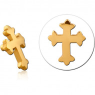 GOLD PVD COATED SURGICAL STEEL ATTACHMENT FOR 1.6MM INTERNALLY THREADED PINS