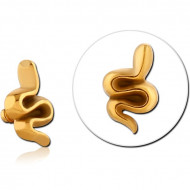 GOLD PVD COATED SURGICAL STEEL ATTACHMENT FOR 1.6MM INTERNALLY THREADED PINS
