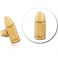 GOLD PVD COATED SURGICAL STEEL ATTACHMENT FOR 1.6MM INTERNALLY THREADED PINS