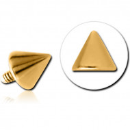 GOLD PVD COATED SURGICAL STEEL CONE FOR 1.2MM INTERNALLY THREADED PINS