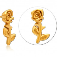 GOLD PVD COATED SURGICAL STEEL MICRO ATTACHMENT FOR 1.2MM INTERNALLY THREADED PINS