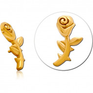 GOLD PVD COATED SURGICAL STEEL MICRO ATTACHMENT FOR 1.2MM INTERNALLY THREADED PINS