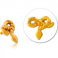 GOLD PVD COATED SURGICAL STEEL MICRO ATTACHMENT FOR 1.2MM INTERNALLY THREADED PINS
