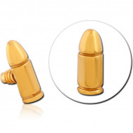 GOLD PVD COATED SURGICAL STEEL MICRO ATTACHMENT FOR 1.2MM INTERNALLY THREADED PINS