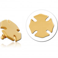 GOLD PVD COATED SURGICAL STEEL MICRO ATTACHMENT FOR 1.2MM INTERNALLY THREADED PINS