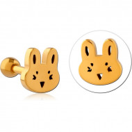 GOLD PVD COATED SURGICAL STEEL TRAGUS MICRO BARBELL