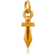 GOLD PVD COATED SURGICAL STEEL CHARM