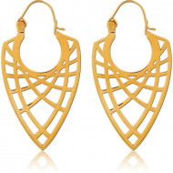 GOLD PVD COATED SURGICAL STEEL HOOP EARRINGS