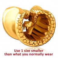 GOLD PVD COATED SURGICAL STEEL HALF TUNNEL