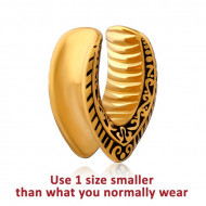 GOLD PVD COATED SURGICAL STEEL HALF TUNNEL
