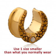 GOLD PVD COATED SURGICAL STEEL HALF TUNNEL
