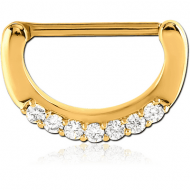 GOLD PLATED SURGICAL STEEL NIPPLE CLICKERS