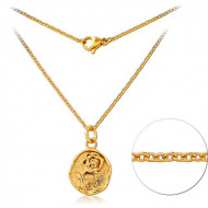 GOLD PVD COATED SURGICAL STEEL NECKLACE WITH PENDANT