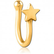 GOLD PVD COATED SURGICAL STEEL NOSE CLIP