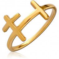 GOLD PVD COATED SURGICAL STEEL RING