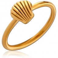 GOLD PVD COATED SURGICAL STEEL RING