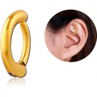 GOLD PVD COATED SURGICAL STEEL ROOK CLICKER PIERCING