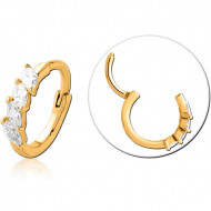 GOLD PVD COATED SURGICAL STEEL JEWELLED MULTI PURPOSE CLICKER