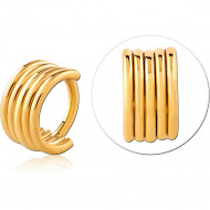GOLD PVD COATED SURGICAL STEEL HINGED SEGMENT RING