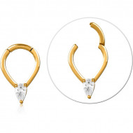 GOLD PVD COATED SURGICAL STEEL JEWELED MULTI PURPOSE CLICKER