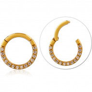 GOLD PVD COATED SURGICAL STEEL JEWELED MULTI PURPOSE CLICKER