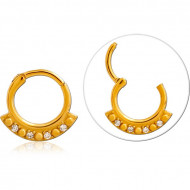 GOLD PVD COATED SURGICAL STEEL JEWELED MULTI PURPOSE CLICKER