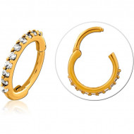 GOLD PVD COATED SURGICAL STEEL JEWELED MULTI PURPOSE CLICKER