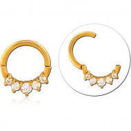 GOLD PVD COATED SURGICAL STEEL JEWELED MULTI PURPOSE CLICKER