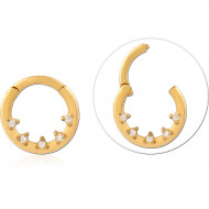 GOLD PVD COATED SURGICAL STEEL JEWELED MULTI PURPOSE CLICKER