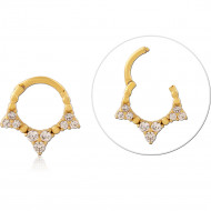 GOLD PVD COATED SURGICAL STEEL JEWELED MULTI PURPOSE CLICKER