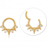 GOLD PVD COATED SURGICAL STEEL JEWELED MULTI PURPOSE CLICKER
