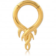 GOLD PVD COATED SURGICAL STEEL HINGED SEGMENT CLICKER